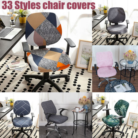 High Elastic Home Office Computer Chair Covers Gaming Chair Cover Split Chair Seat Protectors Washable Removeable 2 Pcs Per Set