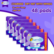 Charmee Heavy Flow Night Use Napkins with Wings - 6 Pack