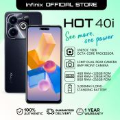 Infinix Hot 40i 16GB+256GB Android Smartphone with Full Screen