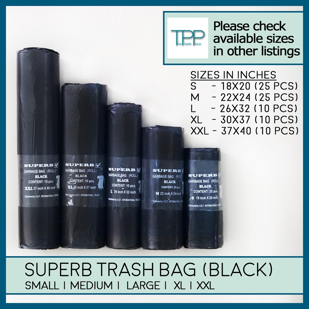 Biggest trash clearance bag size