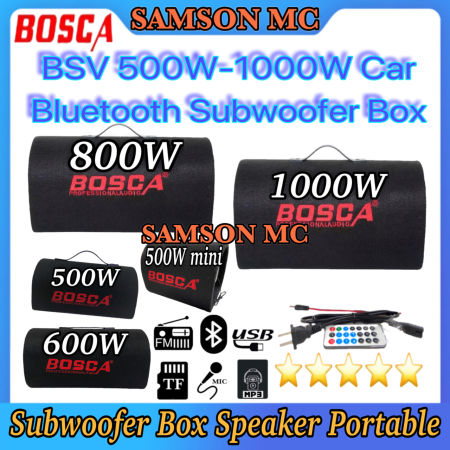 Bosca Portable Car Subwoofer with Bluetooth and FM Radio