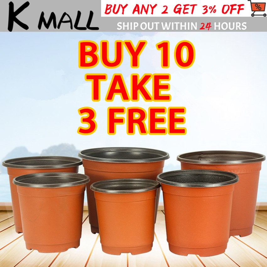 Plastic Flower Pot Seedlings Plant Nursery Pots For Succulent Transplanting Multiple Size