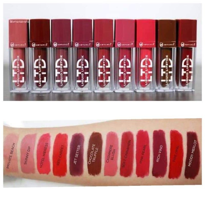 eb advance ltd liquid lipstick shades