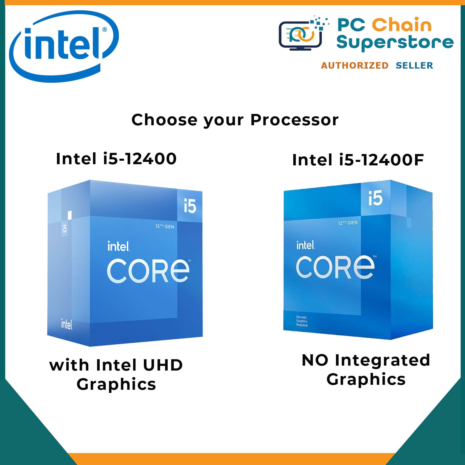 Bundle) Intel i5-12400 / i5-12400F 12th Gen LGA1700 Processor +