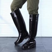 Plain High Cut Rain Boots for Men and Women, Wear-Resistant