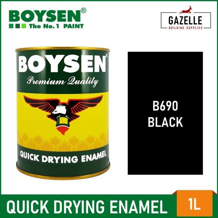 Boysen Quick Dry Enamel Black - 1L