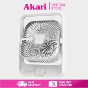 Akari 8" Rechargeable Square Fan with LED