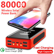 Original 80000mAh Solar Power Bank Portable Charger for Xiaomi