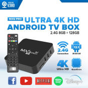 MXQPRO TV Box - 4K Ultra HD, 8GB+128GB, Wifi
