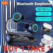 Kedia Y50 TWS Earpods Bluetooth Earbuds - Buy 1 Get 1