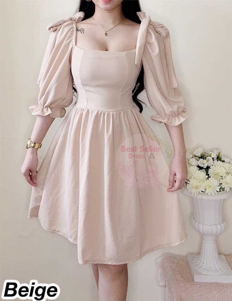 Jer Jen Alice Elegant Classy Puff Sleeve Dress/Graduation Dress/Debut/Formal  Attire/Free Size Small to Medium | Lazada PH
