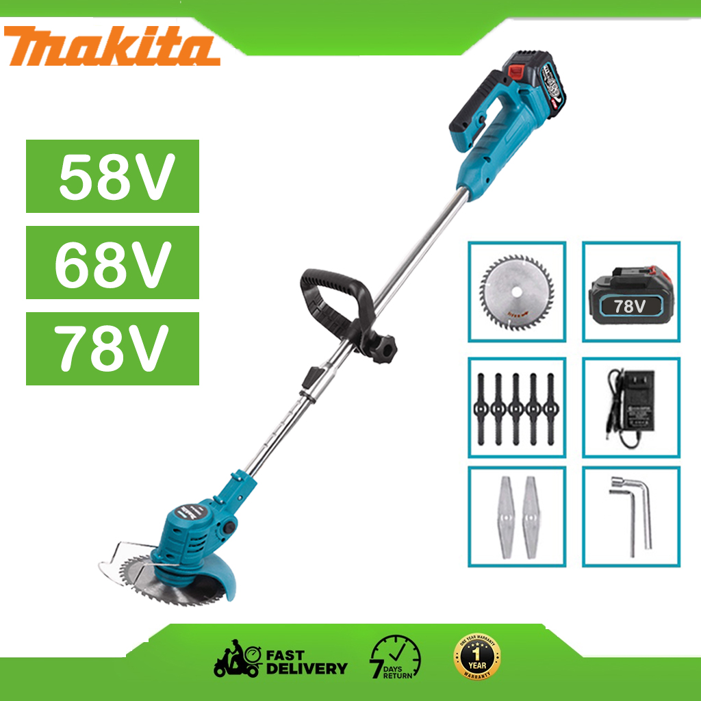 Makita Cordless Electric Lawn Mower Trimmer, Rechargeable Garden Pruner