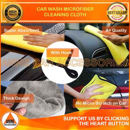 100% Microfiber Super Absorbent Cleaning Rug 30x30 / 30x60 Cleaning Towel Drying Carwash Car Wash Towel 1pc for Home / Car Wash Washing / Office Clean / Personal Wipe Out Sweat Multi Clean function Anne Car Accessories