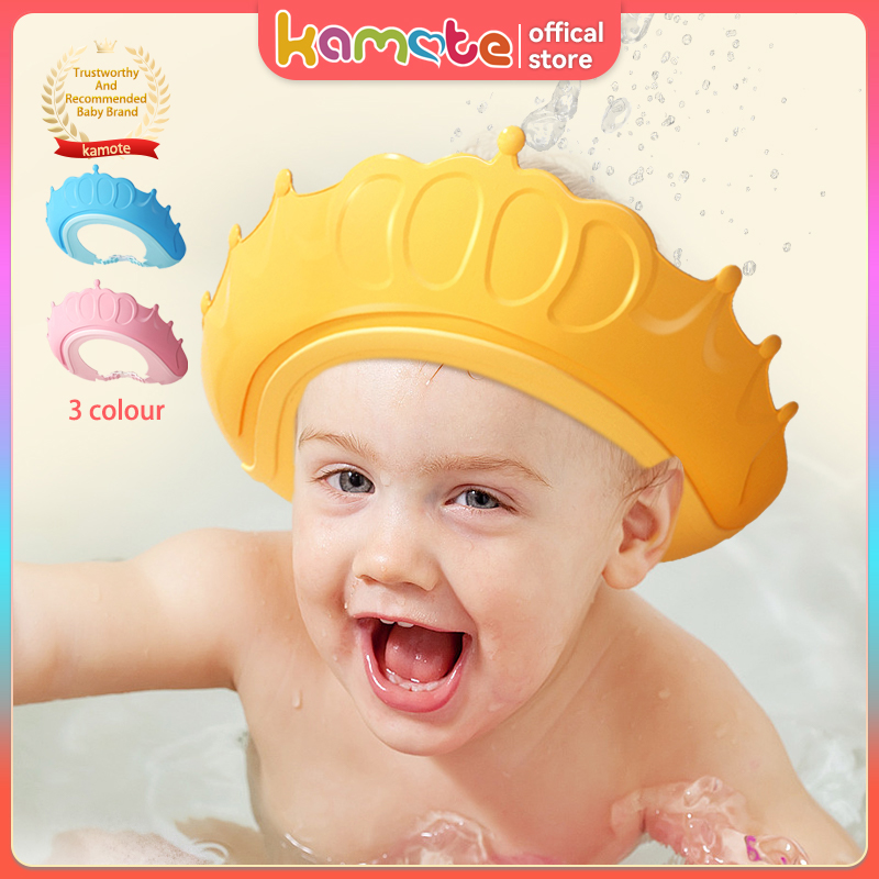 Yana kamote Mũ tắm cho bé bảo vệ mũ Mũ trẻ em điều bảo vệ tai quảng cáo justable trẻ em trẻ mới biết đi Mũ dầu gội tắm không thấm nước tắm