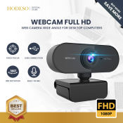 Hodeso 1080P Webcam with Noise Cancelling Microphone for Desktop