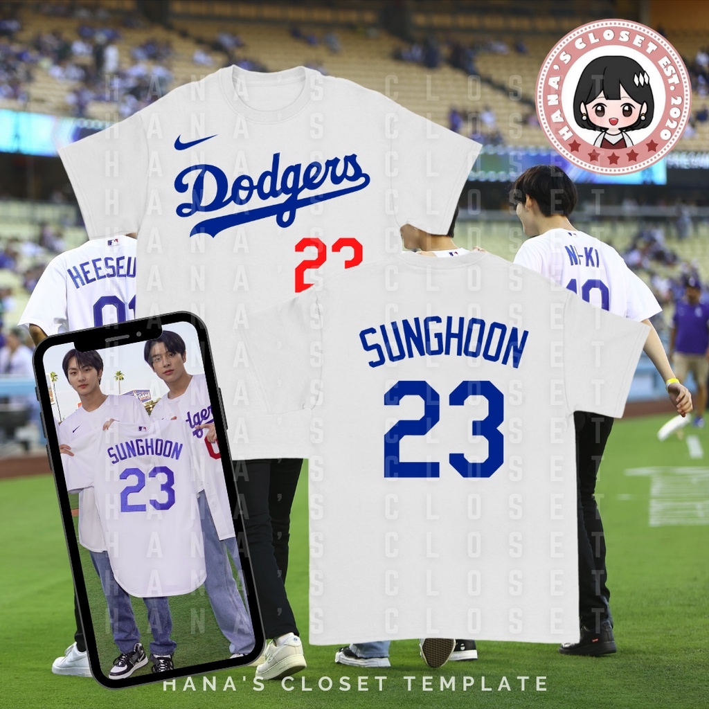 WTS WANT TO LET GO SLOT ENHYPEN DODGERS JERSEY HEESEUNG, Hobbies