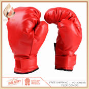 Boxing Gloves Leather Combat Fighting Sports Training Glove