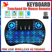 Wireless Backlit Mini Keyboard with Touchpad and Air Mouse