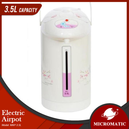 Micromatic Stainless Steel Electric Airpot - White (3.5L)