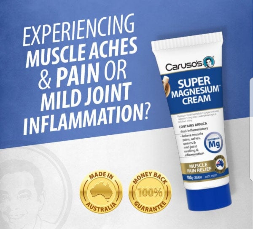 Australia Caruso s Super Magnesium Cream Muscle Pain Relief 100g