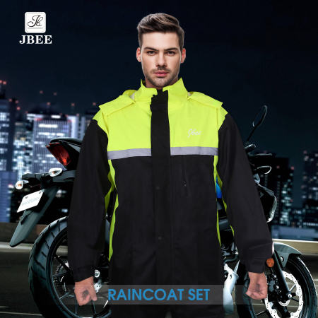 JBEE Reflective Waterproof Hooded Sport Raincoat