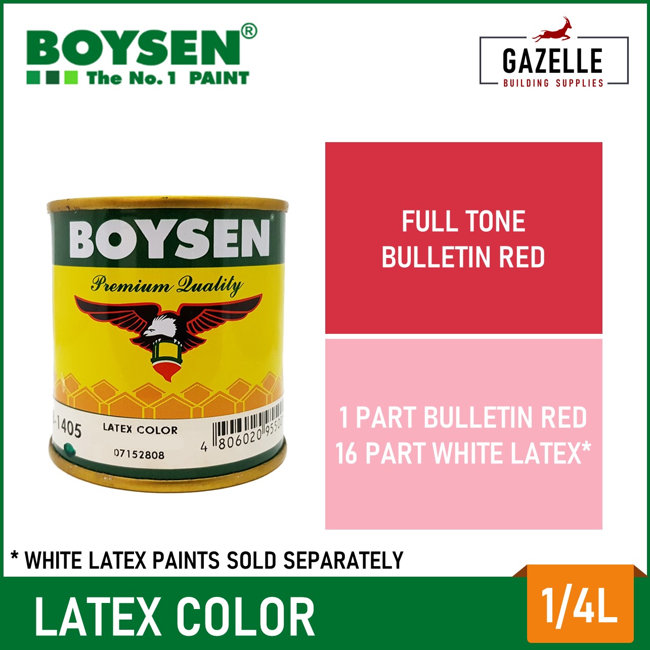 Boysen Latex Color Toluidine Red - 1/4L
