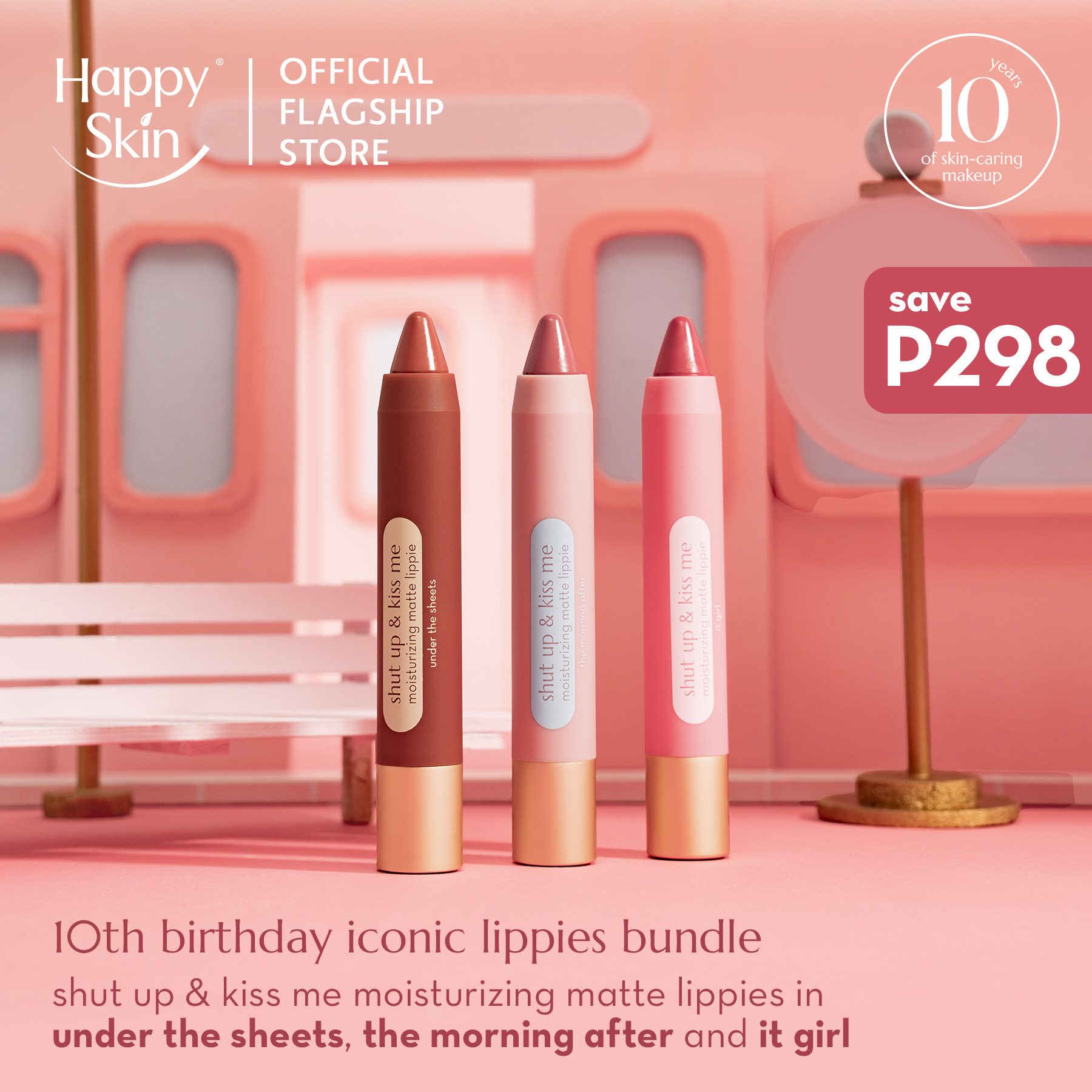Discount on Happy Skin  shoes - SKU: Happy Skin 10th Birthday Iconic Lippies Bundle
