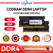 CODRAM DDR4 RAM - 4GB to 32GB - Laptop Compatible