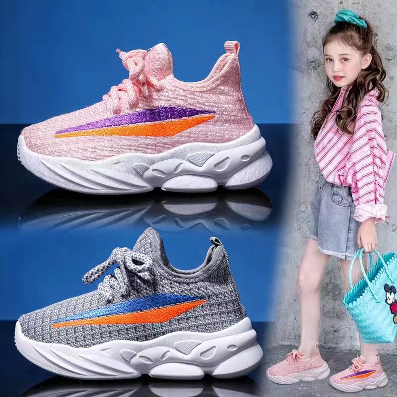 Vofox Kids Breathable Mesh Anti-Slip Light Running Shoes