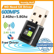 600Mbps USB WiFi Dongle with Bluetooth, 2.4G/5GHz Receiver (Brand