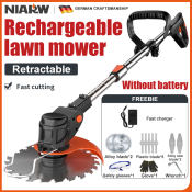 NIARW Cordless Rechargeable Grass Cutter - Portable Garden Tool