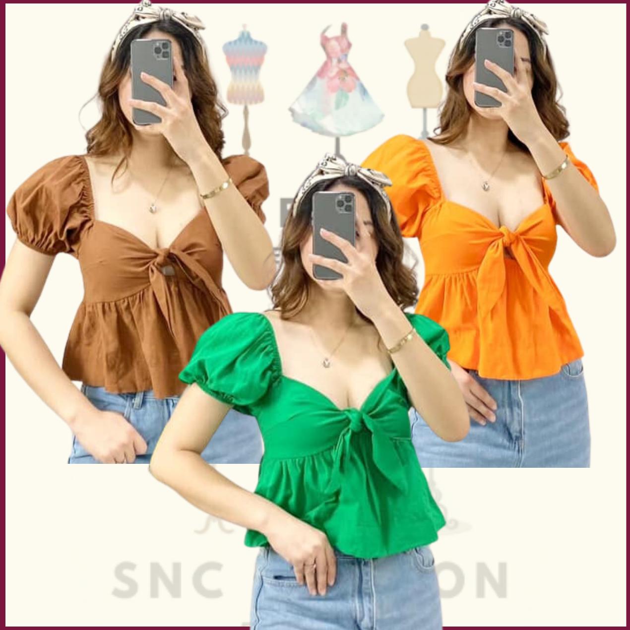 SnC, Rhians Swim wear, Swimsuit Summer outfit for womens terno beach, Knot  Bra Top and Long Skirt High Slit Knitted Fabric