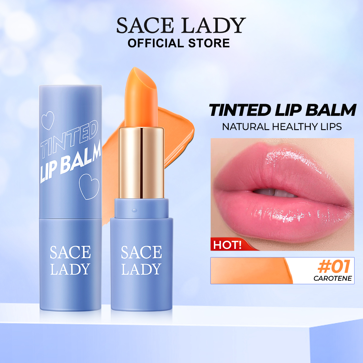 Discount on SACE LADY  shoes - SKU: SACE LADY Moisturizing Tinted Lip Balm Natural Non-sticky Essential Oil Repair Lip Balm Lipstick