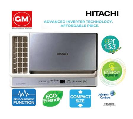 Hitachi 0.6HP Inverter Window Aircon with Wireless Remote Control