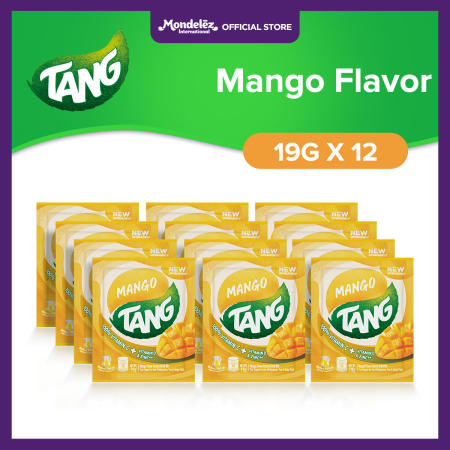 Tang Instant Drink Mix - Mango Flavor 19g with Vitamins and Minerals C, D, and Zinc