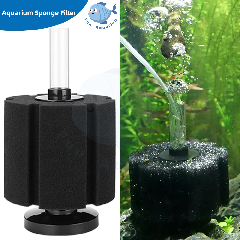 Bio Sponge Filter for Fish Tank with Air Pump, Skimmer