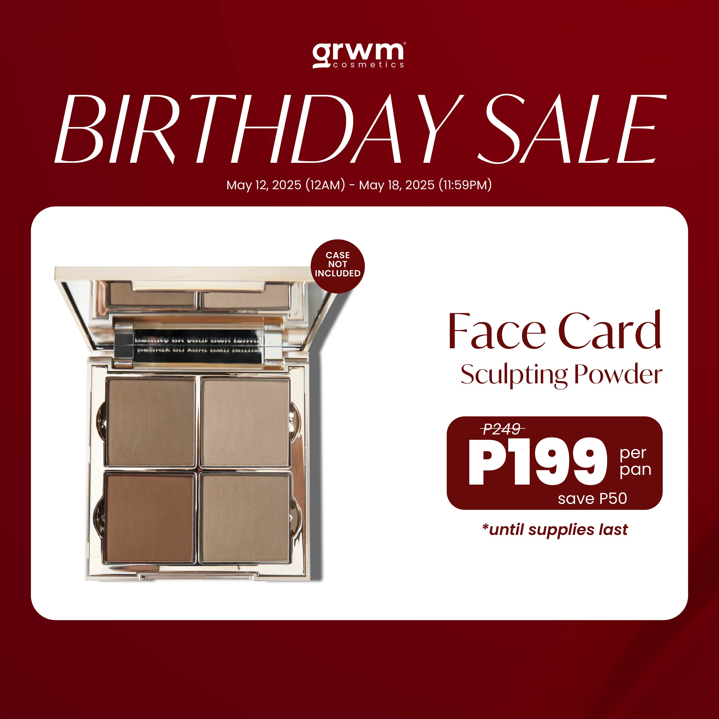 Discount on GRWM Cosmetics  shoes - SKU: GRWM Cosmetics Face Card - Sculpting Powder [case not included]
