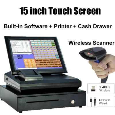 Vio 10.1 Inches Touch Pos Machine With FREE SOFTWARE Cash Register Machine Built In Printer and Cash Drawer Cash Register and barcode scanner (1)