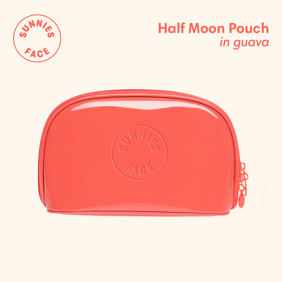 Discount on Sunnies Face  shoes - SKU: Sunnies Face Half Moon Pouch [Makeup Pouch] (Guava)