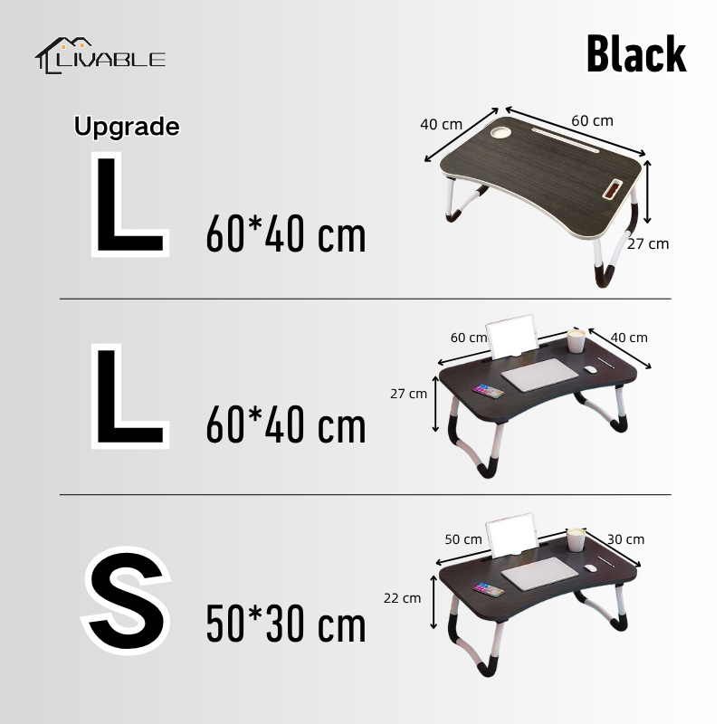 LIVABLE Foldable Laptop Table Heavy Duty Study Table Kids Cartoon Mini Desk Home Office Folding Wood Computer Desks - Image 4