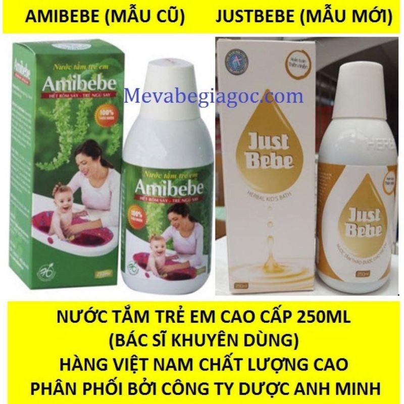 Water Bath Children amibebe justbebe 250ml goods Vietnam high quality