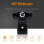 Full HD USB Webcam with Microphone for PC/Laptop Home