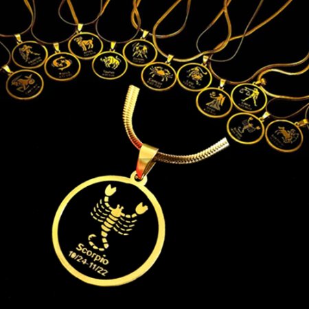 Stainless Necklace For Women Zodiac Sign Necklace For Women Sale Zodiac Necklace For Women 12 Constellation Necklace For Women On Sale 12 Zodiac Pendant Necklace For Women 18K Gold Plated Necklace Zodiac Kwintas For Women