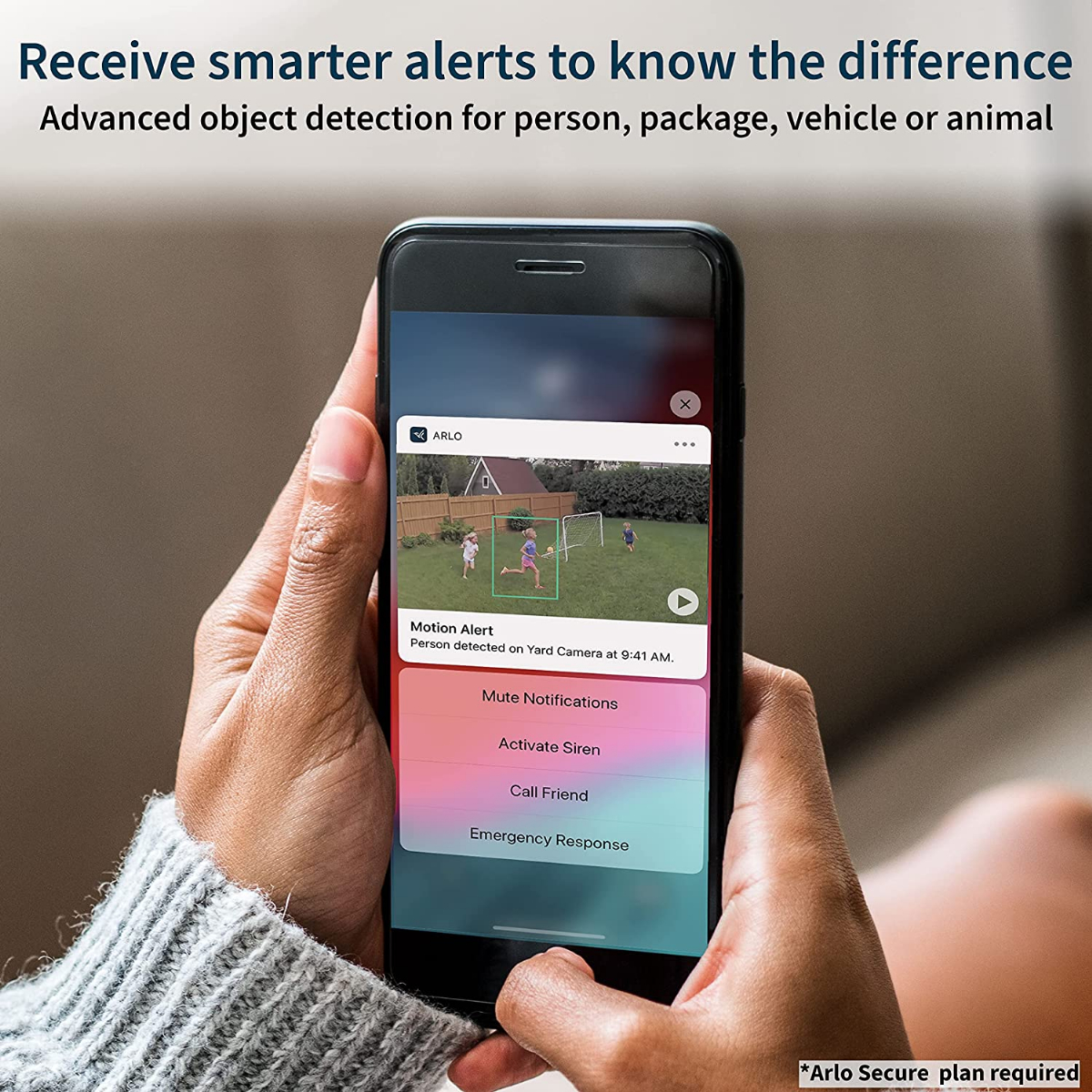 arlo camera alerts