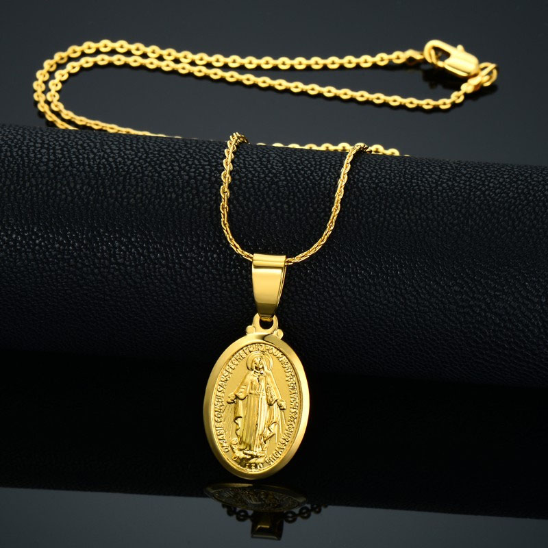 Tiny 14k Gold Filled Miraculous Medal 
