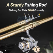 2.1M-4.5M Fishing Rod & Reel Set - Outdoor Sports