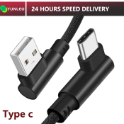 90 Degree Braided Gaming Charger Cable for Android YUNLEO