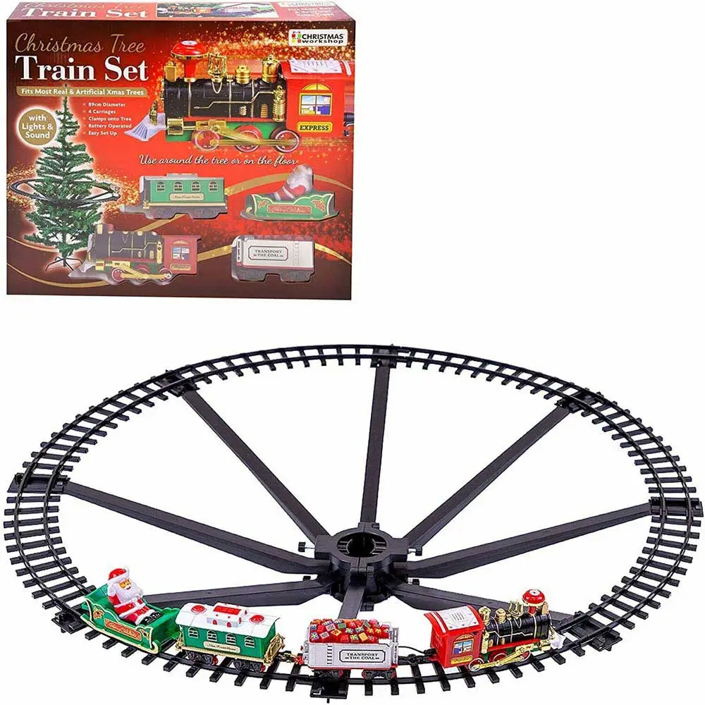 xmas tree train set