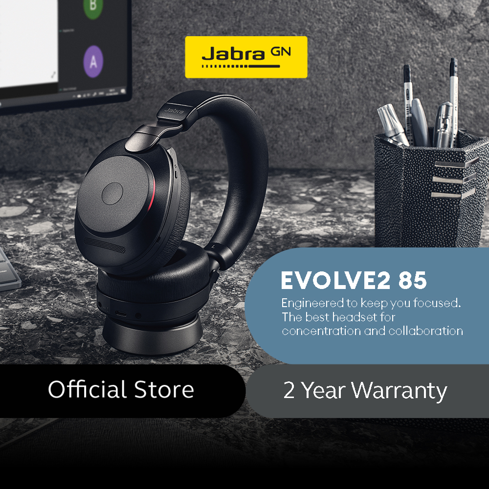 Jabra Evolve2  MS Stereo Active Noise Cancelling Headset With