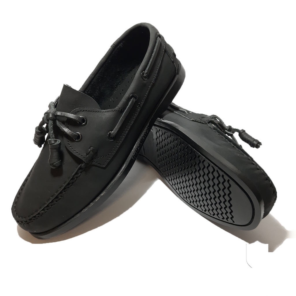 Top sider black shoes hot sale leather